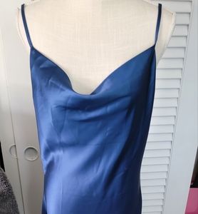 Silk navy dress